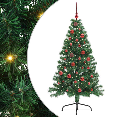 Vidaxx künstlicher, vorbeleuchteter Weihnachtsbaum mit 150 LEDs, grün, 150 cm, PVC