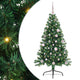 Vidaxx künstlicher, vorbeleuchteter Weihnachtsbaum mit 150 LEDs, grün, 150 cm, PVC