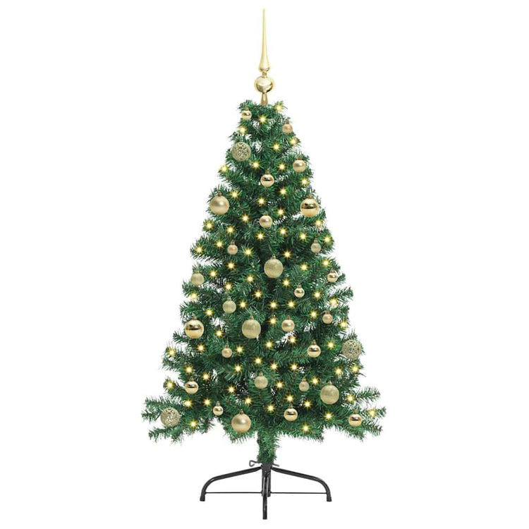 Vidaxx künstlicher, vorbeleuchteter Weihnachtsbaum mit 150 LEDs, grün, 150 cm, PVC