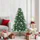 Vidaxx künstlicher, vorbeleuchteter Weihnachtsbaum mit 150 LEDs, grün, 150 cm, PVC
