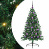 Vidaxx künstlicher, vorbeleuchteter Weihnachtsbaum mit 150 LEDs, grün, 150 cm, PVC