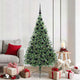 Vidaxx künstlicher, vorbeleuchteter Weihnachtsbaum mit 300 LEDs, grün, 180 cm, PVC