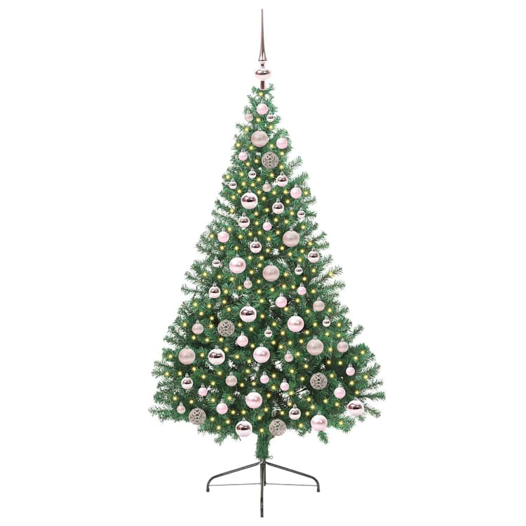 Vidaxx künstlicher, vorbeleuchteter Weihnachtsbaum mit 300 LEDs, grün, 180 cm, PVC