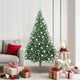Vidaxx künstlicher, vorbeleuchteter Weihnachtsbaum mit 300 LEDs, grün, 180 cm, PVC