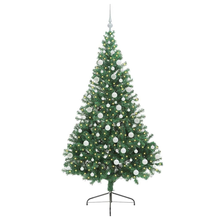 Vidaxx künstlicher, vorbeleuchteter Weihnachtsbaum mit 300 LEDs, grün, 180 cm, PVC