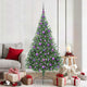 Vidaxx künstlicher, vorbeleuchteter Weihnachtsbaum mit 300 LEDs, grün, 180 cm, PVC