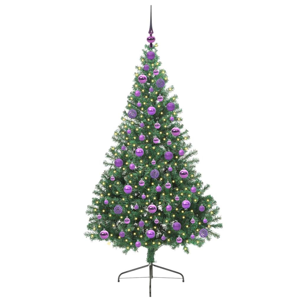 Vidaxx künstlicher, vorbeleuchteter Weihnachtsbaum mit 300 LEDs, grün, 180 cm, PVC