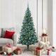 Vidaxx künstlicher, vorbeleuchteter Weihnachtsbaum mit 300 LEDs, grün, 180 cm, PVC