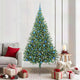 Vidaxx künstlicher, vorbeleuchteter Weihnachtsbaum mit 300 LEDs, grün, 210 cm, PVC