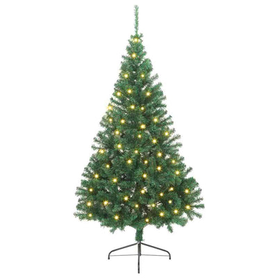 Vidaxx künstlicher, beleuchteter Weihnachtsbaum mit 300 LEDs, grün, 240 cm, PVC