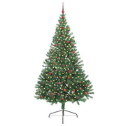 Vidaxx künstlicher, beleuchteter Weihnachtsbaum mit 300 LEDs, grün, 240 cm, PVC - afbeelding 3
