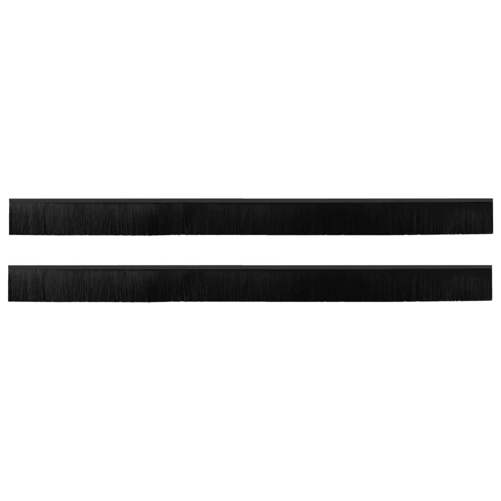 Vidaxx selbstklebende Türbürsten 2 Stück schwarz 100 cm Aluminiumlegierung