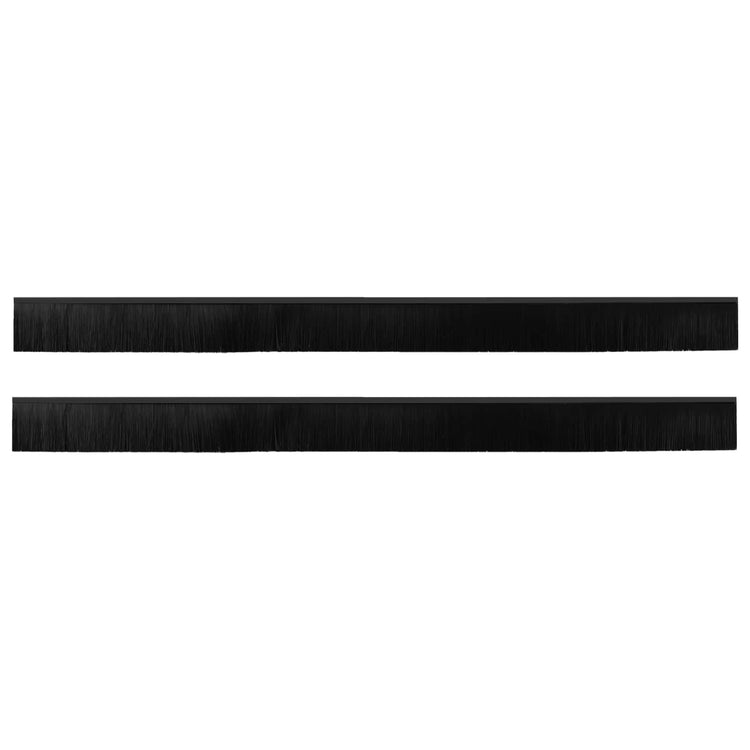 Vidaxx selbstklebende Türbürsten 2 Stück schwarz 100 cm Aluminiumlegierung