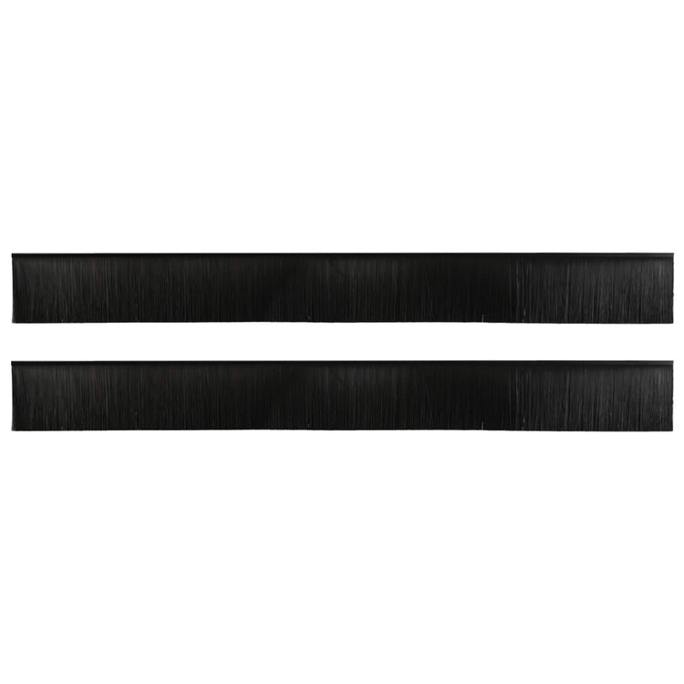 Vidaxx selbstklebende Türbürsten 2 Stück schwarz 100 cm Aluminiumlegierung