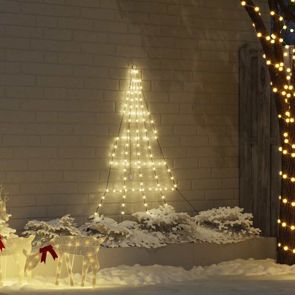 VidaXL LED-Weihnachtsbaum mit Erdspießen warmweiß 182 cm Metall