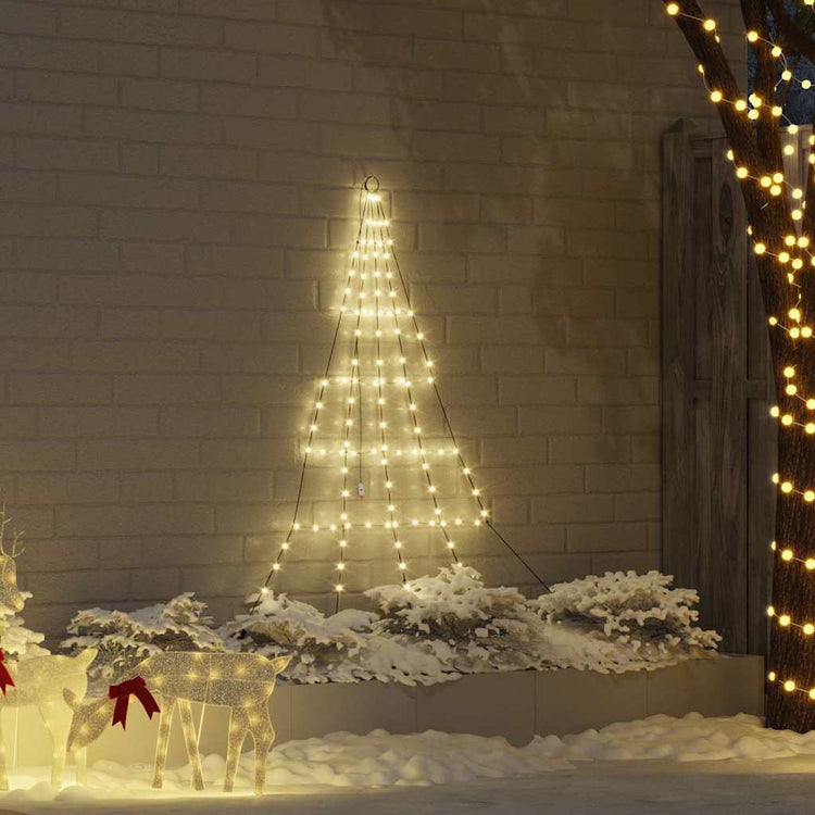 VidaXL LED-Weihnachtsbaum mit Erdspießen warmweiß 182 cm Metall