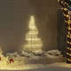 VidaXL LED-Weihnachtsbaum mit Erdspießen warmweiß 182 cm Metall