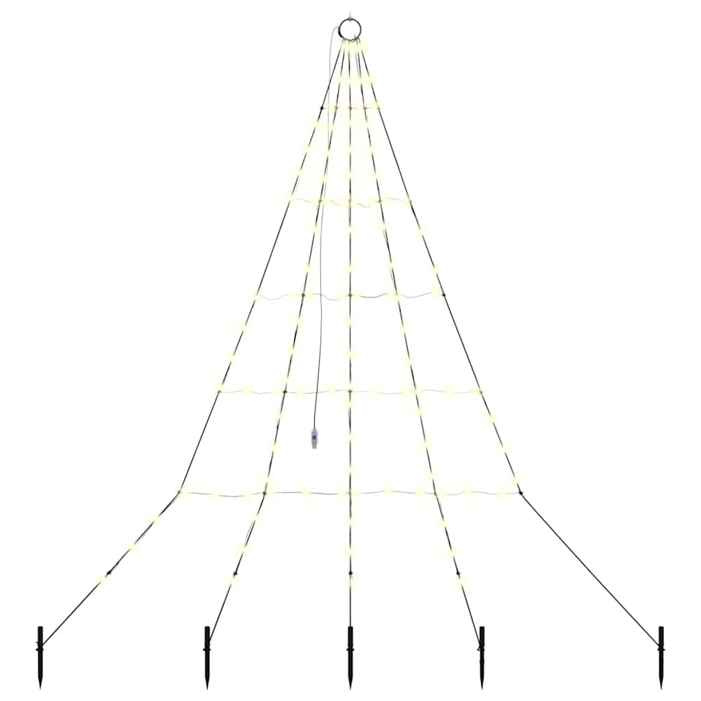 VidaXL LED-Weihnachtsbaum mit Erdspießen warmweiß 182 cm Metall
