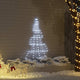 VidaXL LED-Weihnachtsbaum mit Erdspießen kaltweiß 182 cm Metall