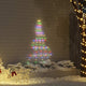 VidaXL LED-Weihnachtsbaum mit Erdspießen mehrfarbig 182 cm Metall