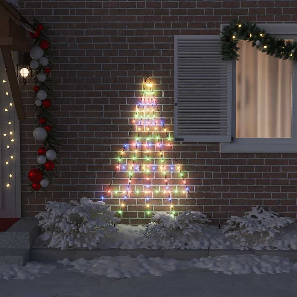 VidaXL LED-Weihnachtsbaum mit Erdspießen mehrfarbig 182 cm Metall