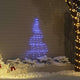 VidaXL LED-Weihnachtsbaum mit Erdspießen mit 112 LED blau 182 cm Metall