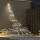 VidaXL LED-Weihnachtsbaum mit Erdspießen mehrfarbig 306 cm Metall