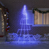 VidaXL LED-Weihnachtsbaum mit Erdspießen mit 168 LED blau 306 cm Metall