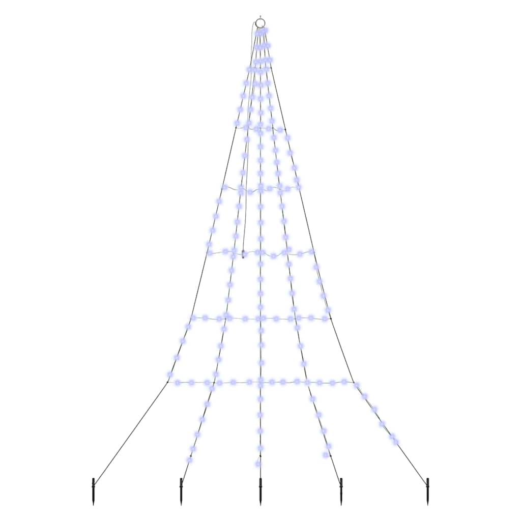 VidaXL LED-Weihnachtsbaum mit Erdspießen mit 168 LED blau 306 cm Metall