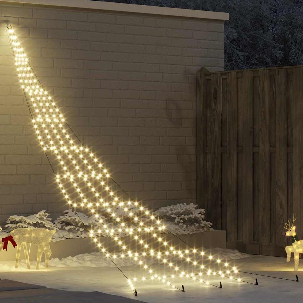 VidaXL LED-Weihnachtsbaum mit Erdspießen warmweiß 511 cm Metall