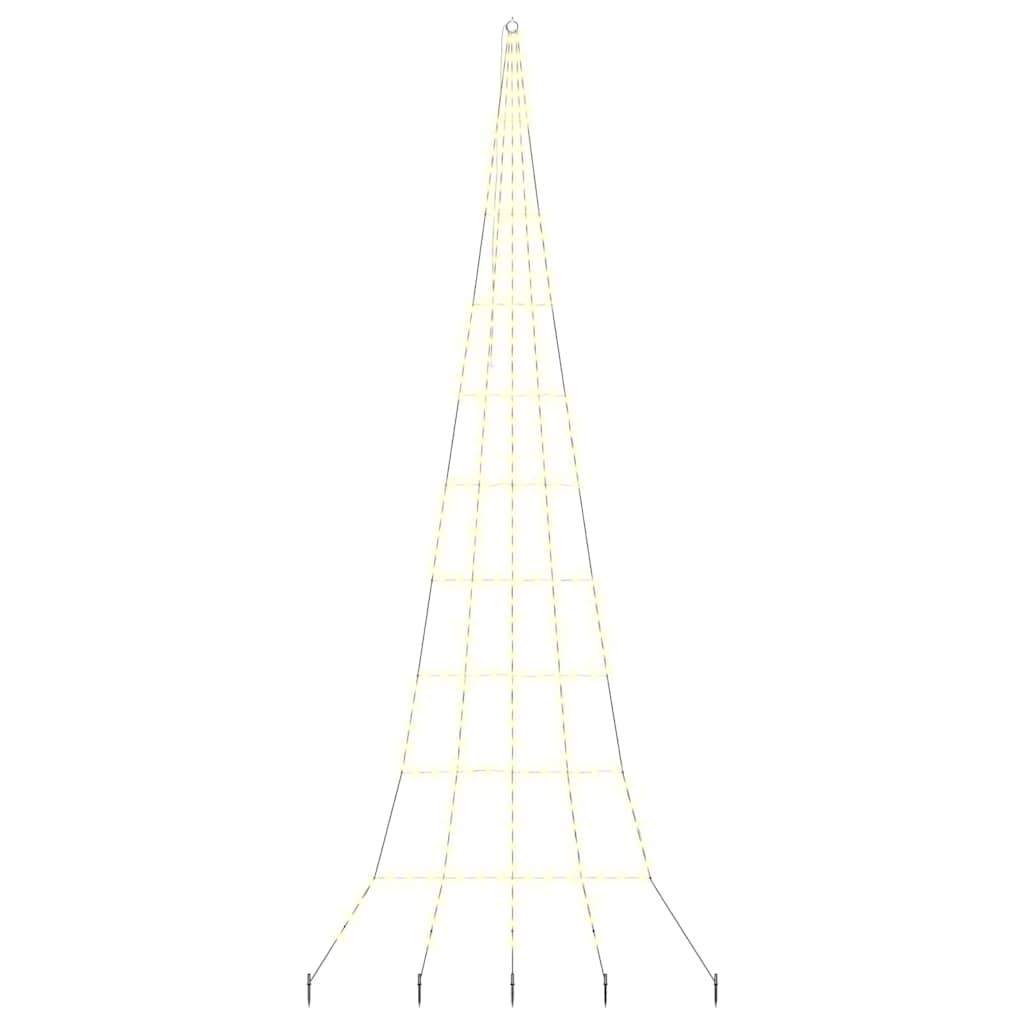 VidaXL LED-Weihnachtsbaum mit Erdspießen warmweiß 511 cm Metall