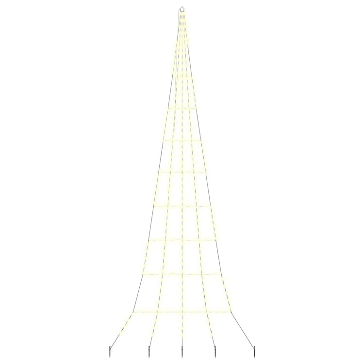 VidaXL LED-Weihnachtsbaum mit Erdspießen warmweiß 511 cm Metall