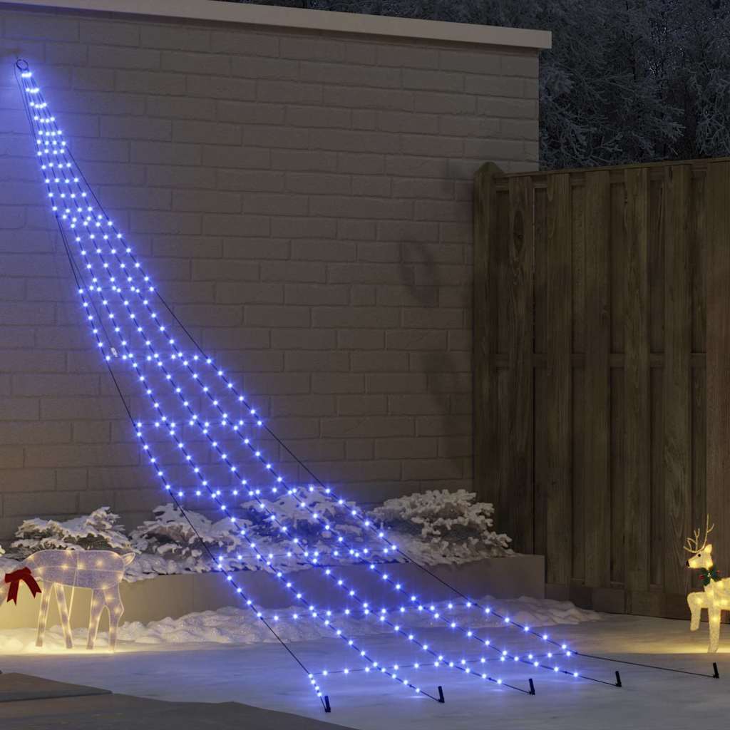 VidaXL LED-Weihnachtsbaum mit Erdspießen mit 276 LED blau 511 cm Metall