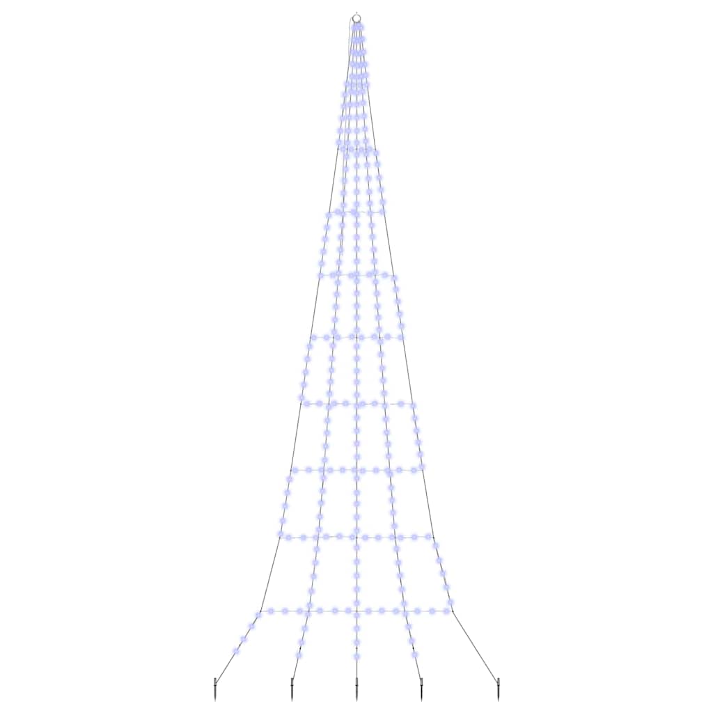 VidaXL LED-Weihnachtsbaum mit Erdspießen mit 276 LED blau 511 cm Metall