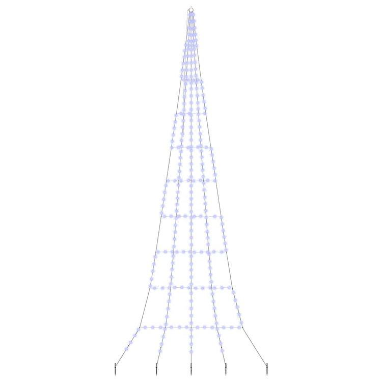 VidaXL LED-Weihnachtsbaum mit Erdspießen mit 276 LED blau 511 cm Metall