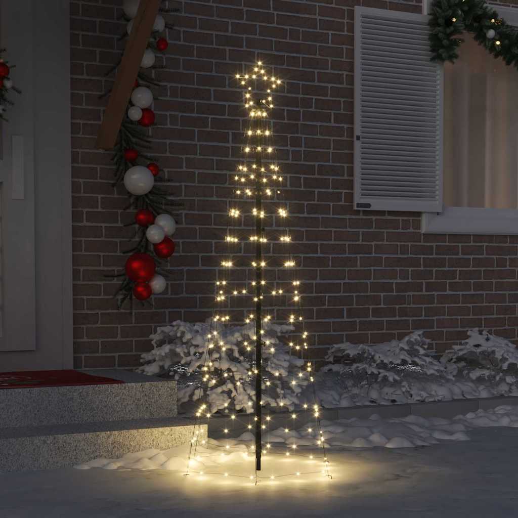 VidaXL LED-Weihnachtsbaum mit Erdspießen warmweiß 250 cm Eisen