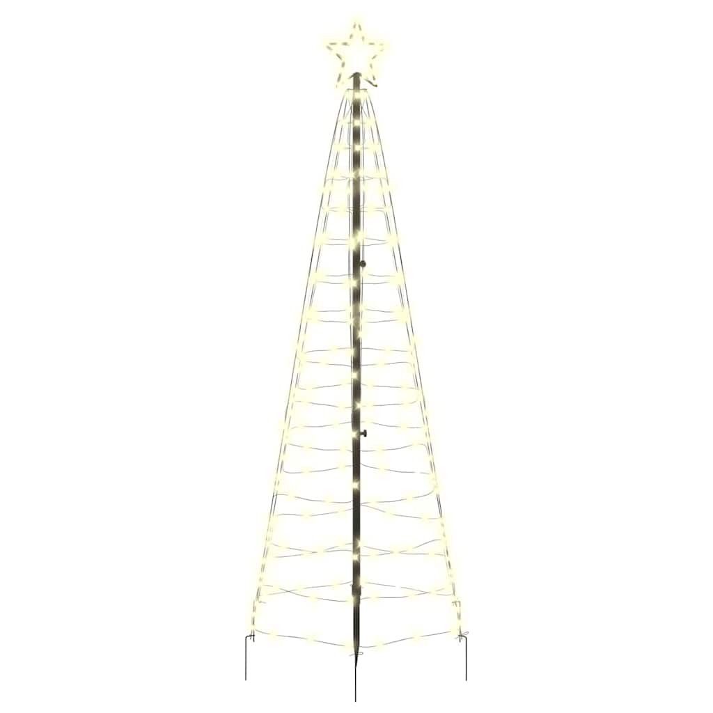VidaXL LED-Weihnachtsbaum mit Erdspießen warmweiß 250 cm Eisen