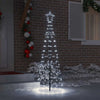 VidaXL LED-Weihnachtsbaum mit Erdspießen kaltweiß 250 cm Eisen