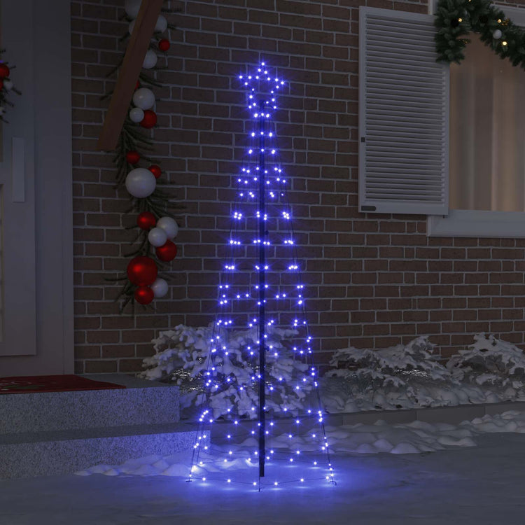 VidaXL LED-Weihnachtsbaum mit Erdspießen mit 390 LED blau 250 cm Eisen