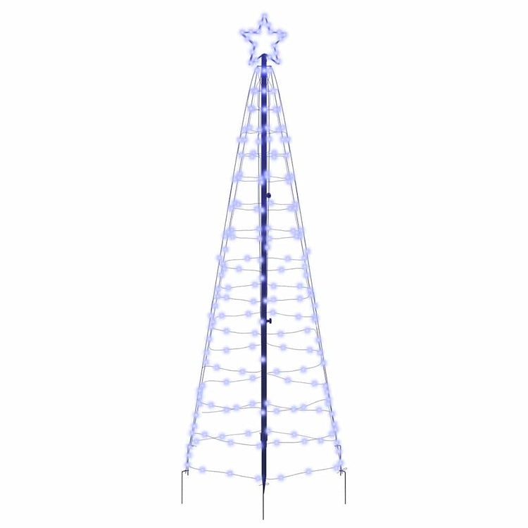 VidaXL LED-Weihnachtsbaum mit Erdspießen mit 390 LED blau 250 cm Eisen