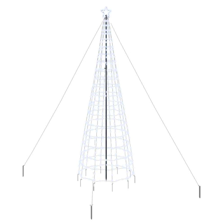 VidaXL LED-Weihnachtsbaum mit Erdspießen kaltweiß 400 cm Eisen