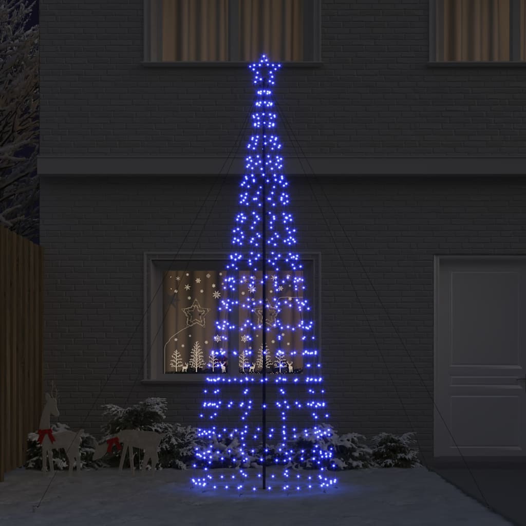 VidaXL LED-Weihnachtsbaum mit Erdspießen mit 800 LED blau 400 cm Eisen