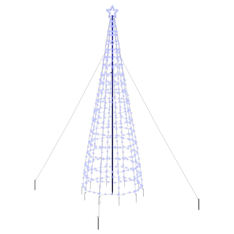 VidaXL LED-Weihnachtsbaum mit Erdspießen mit 800 LED blau 400 cm Eisen