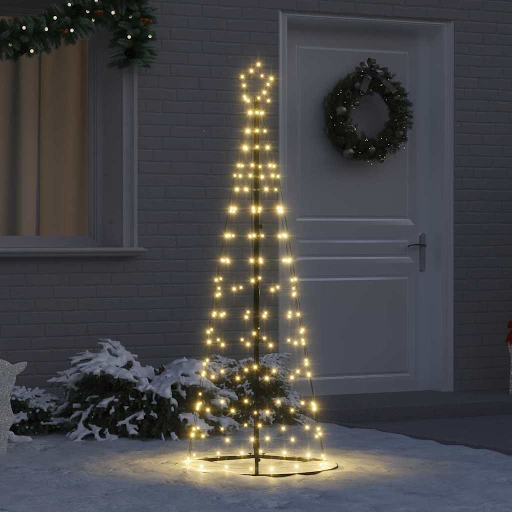 Vidaxxl LED-Weihnachtsbaum mit 390 LED mit Erdspießen warmweiß 250 cm Eisen