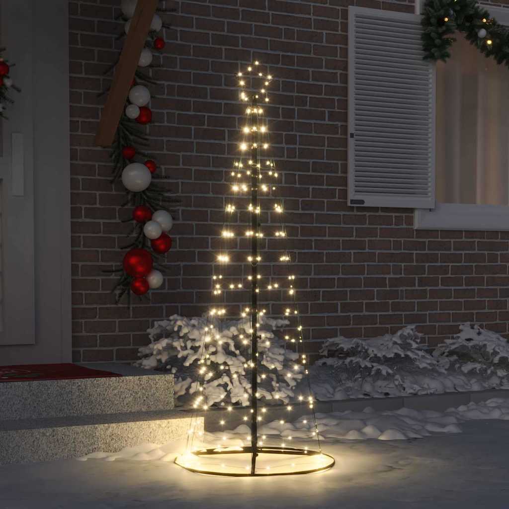 Vidaxxl LED-Weihnachtsbaum mit 390 LED mit Erdspießen warmweiß 250 cm Eisen
