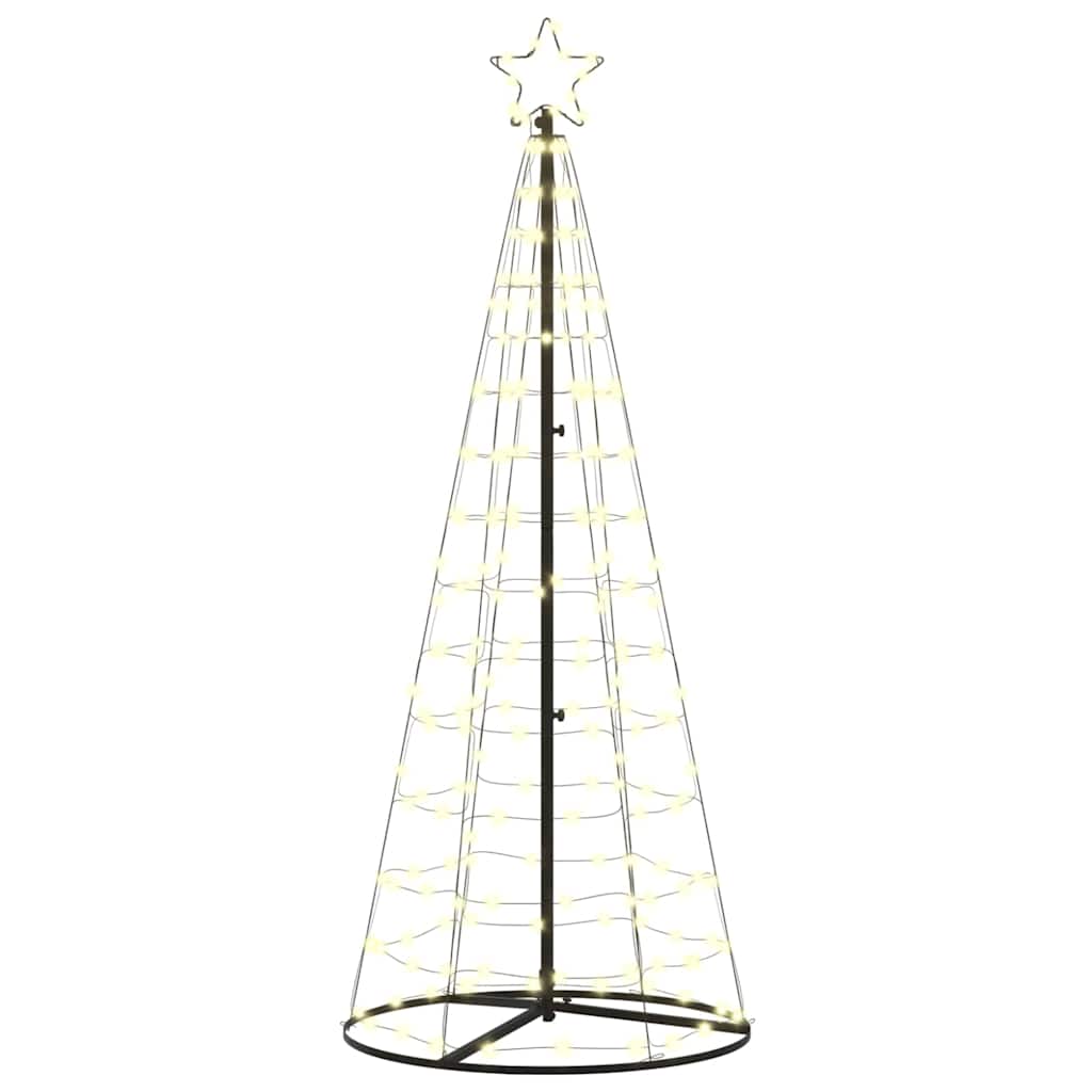 Vidaxxl LED-Weihnachtsbaum mit 390 LED mit Erdspießen warmweiß 250 cm Eisen