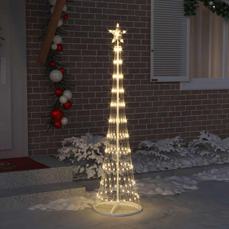 Vidaxxl LED-Weihnachtsbaum mit 230 LED warmweiß 51 x 51 x 190 cm aus Metall