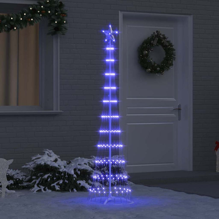 Vidaxxl LED-Weihnachtsbaum mit 230 LED blau 51 x 51 x 190 cm Metall