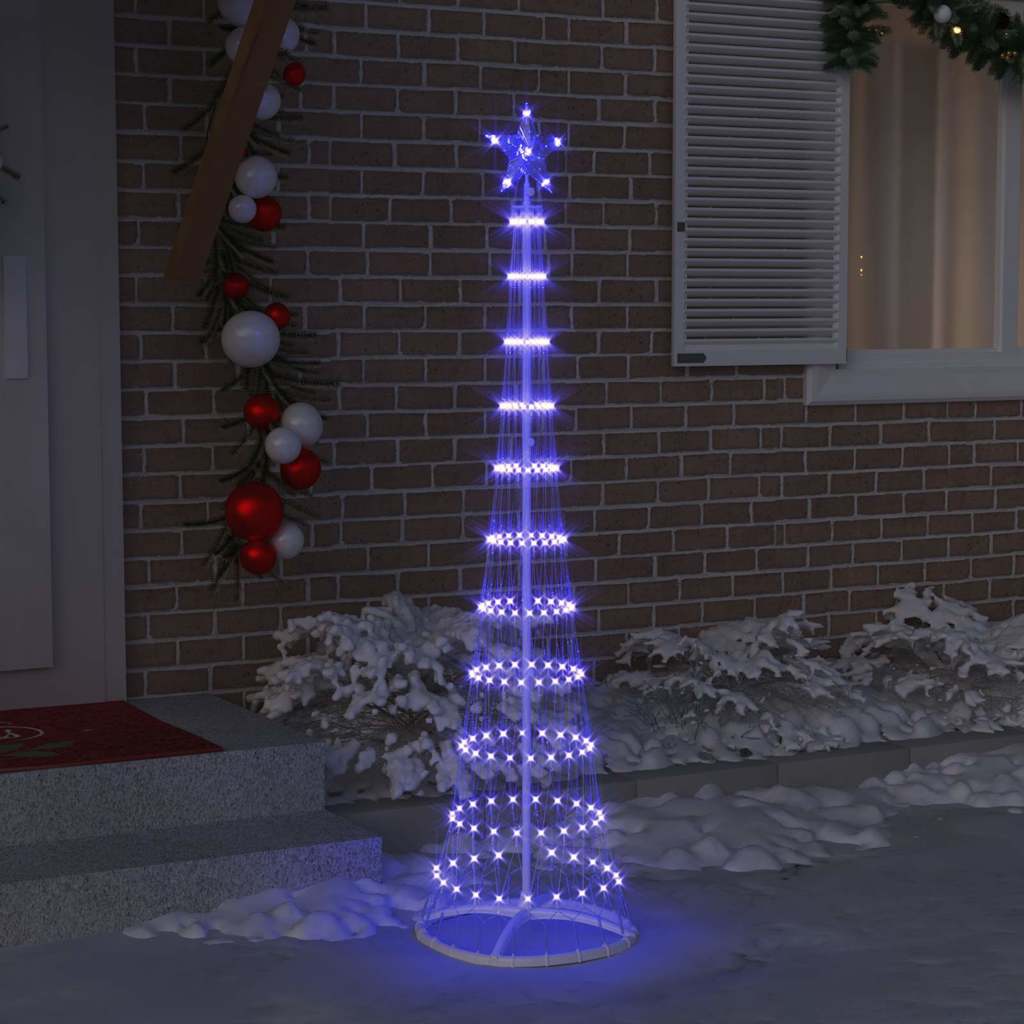 Vidaxxl LED-Weihnachtsbaum mit 230 LED blau 51 x 51 x 190 cm Metall