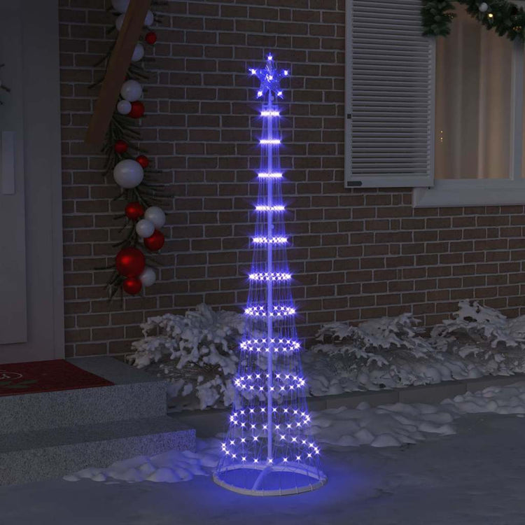 Vidaxxl LED-Weihnachtsbaum mit 230 LED blau 51 x 51 x 190 cm Metall